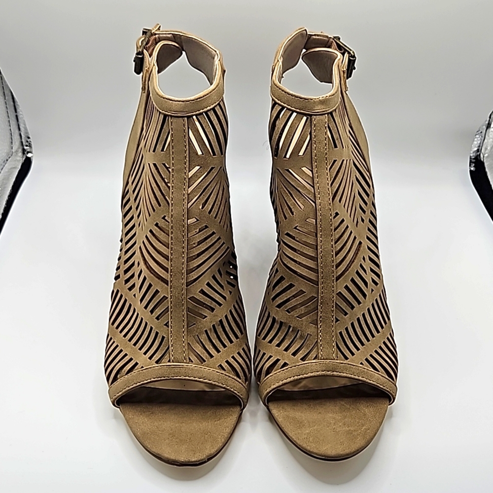 JustFabCoral Caged Heeled Sandal